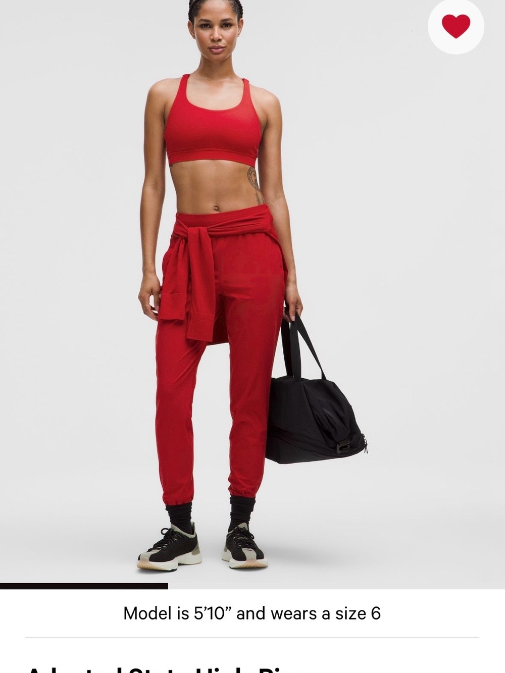 Women’s  Lululemon Adapted State High-Rise Joggers (Regular) in size 8.